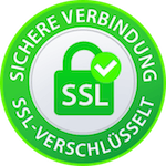 Unsere Seiten haben ein SSL-Zertifikat. Sie erkennen dies am https: vor der URL